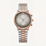 Two-Tone Rose Gold Chronograph Luxury Women’s Watch with Champagne Dial