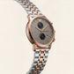Rose Gold & Silver Chronograph Men’s Watch with Olive Grey Dial