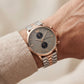 Rose Gold & Silver Chronograph Men’s Watch with Olive Grey Dial