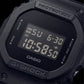 All-Black Digital Shock-Resistant Men’s Watch with Tactical Resin Strap