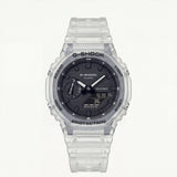 Transparent Ice-Clear Tactical Men’s Watch with Black Digital-Analog Dial