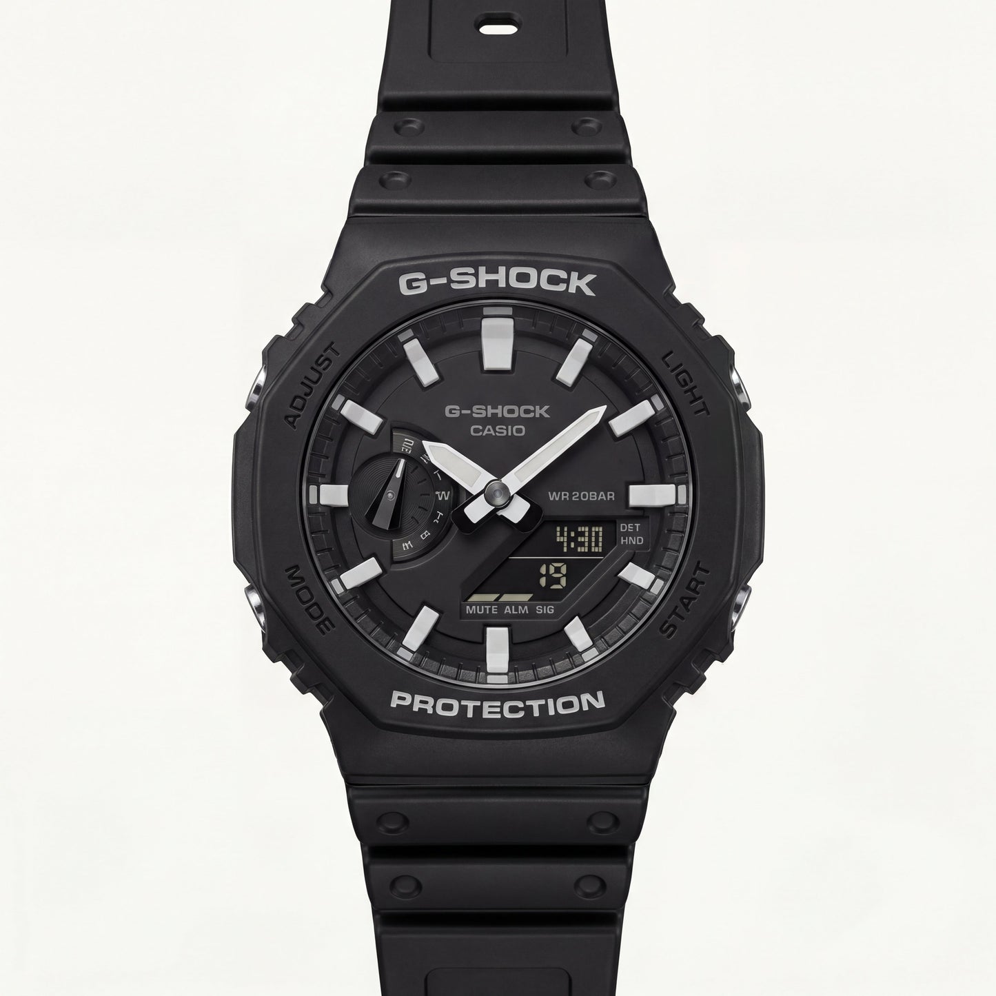 All-Black Tactical Digital-Analog Men’s Watch with Shock-Resistant Sport Strap
