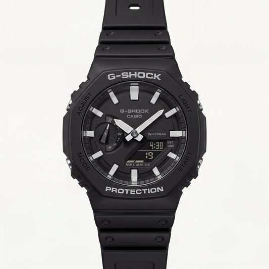 All-Black Tactical Digital-Analog Men’s Watch with Shock-Resistant Sport Strap