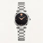 Silver Stainless Steel Case Black Dial Medusa Luxury Bracelet Watch – Women
