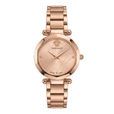 Rose Gold Stainless Steel Case Champagne Dial Luxury Medusa Bracelet Watch – Women