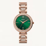 Emerald Royale Luxury Watch – Rose Gold Crystal Edition