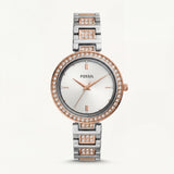 Silver Radiance Crystal Watch – Two-Tone Luxe Edition