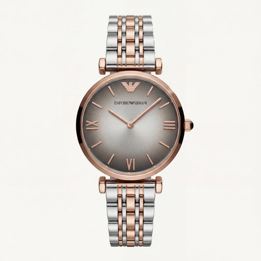 Steel Blush Minimal Watch – Two-Tone Signature Edition