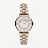 Pearl Halo Crystal Watch – Two-Tone Rose Edition