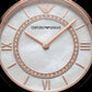 Pearl Halo Crystal Watch – Two-Tone Rose Edition