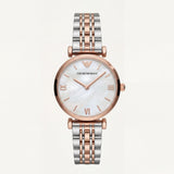 Two-Tone Rose Mother-of-Pearl Watch – Minimal Luxe Edition