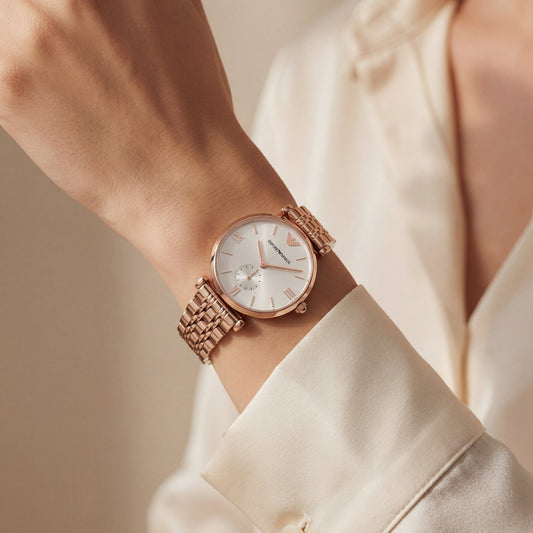 Rose Gold Small Seconds Watch – Executive Luxe Edition