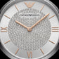 Silver Crystal Statement Watch – Diamond Dial Edition