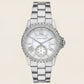 Arctic Radiance Crystal Watch – Silver Luxe Edition