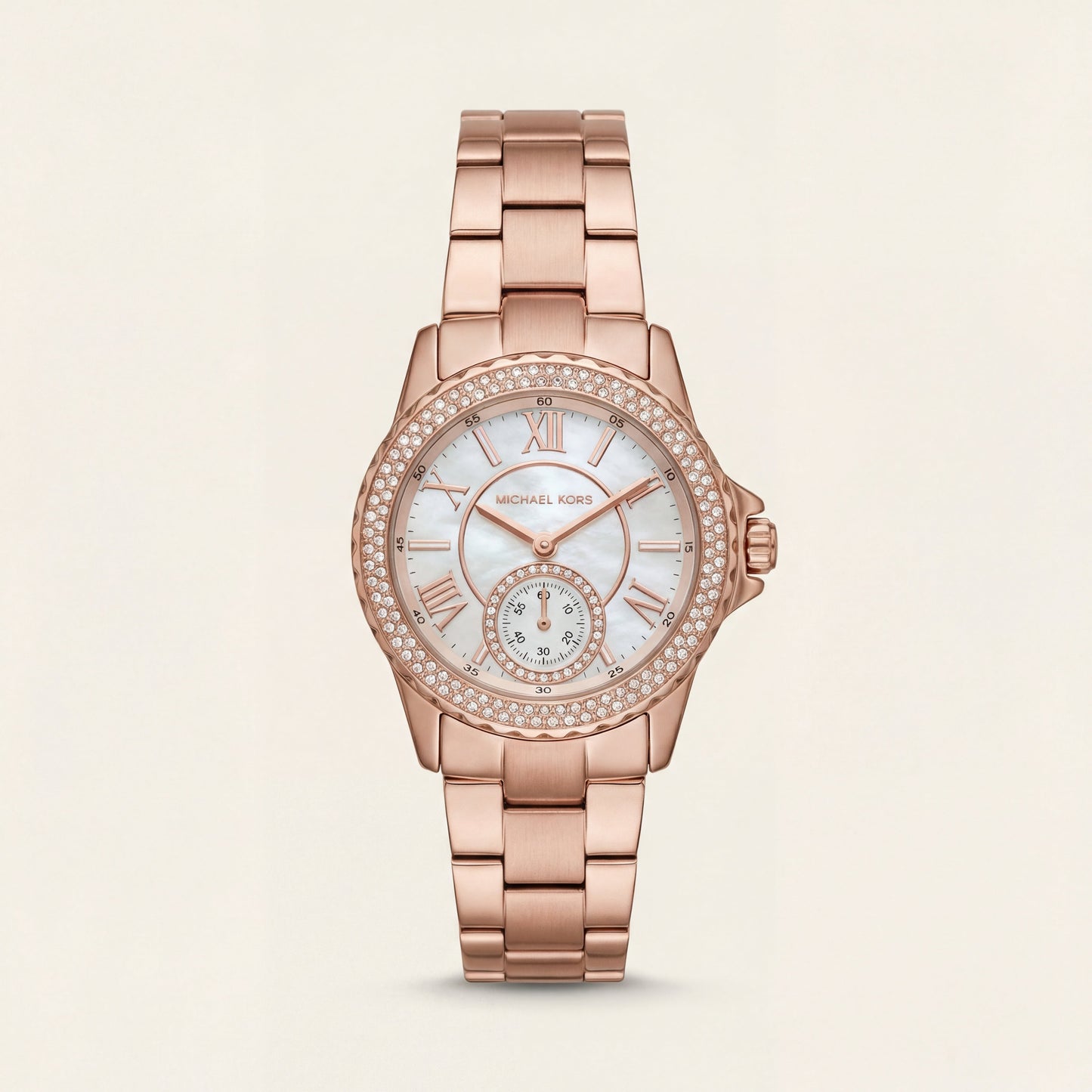 Blush Royale Crystal Watch – Rose Gold Edition