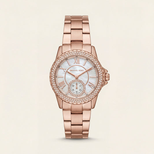 Blush Royale Crystal Watch – Rose Gold Edition
