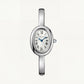 Oval Silver Roman Dial Bangle Watch – Timeless Parisian Elegance Edition