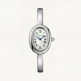 Oval Silver Roman Dial Bangle Watch – Timeless Parisian Elegance Edition