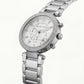 Silver Ice Crystal Chronograph Watch – Diamond Glow Luxe Edition