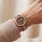 Mocha Rose Two-Tone Crystal Chronograph – Luxe Signature Edition