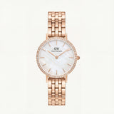 Blush Pearl Crystal Watch – Rose Gold Luxe Edition