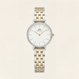 Ivory Crystal Bezel Two-Tone Watch – Slim Luxe Signature Edition