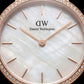 Blush Pearl Crystal Watch – Rose Gold Luxe Edition