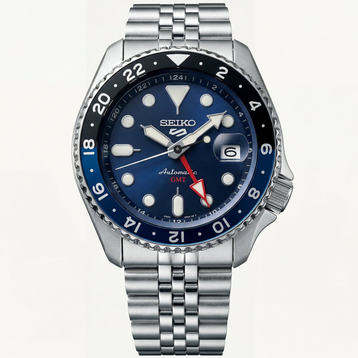 Ocean Blue GMT Steel Watch