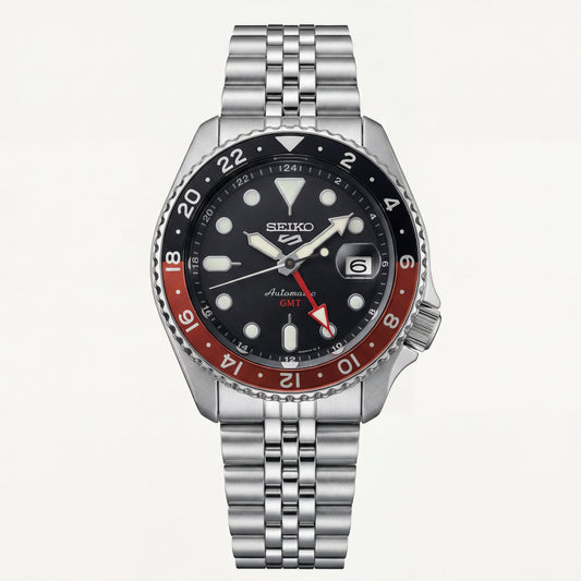 Midnight Black Dual-Tone GMT Steel Watch