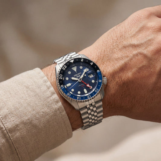 Ocean Blue GMT Steel Watch