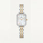 Pearl Two-Tone Rectangle Watch – Gold & Silver Radiance Edition