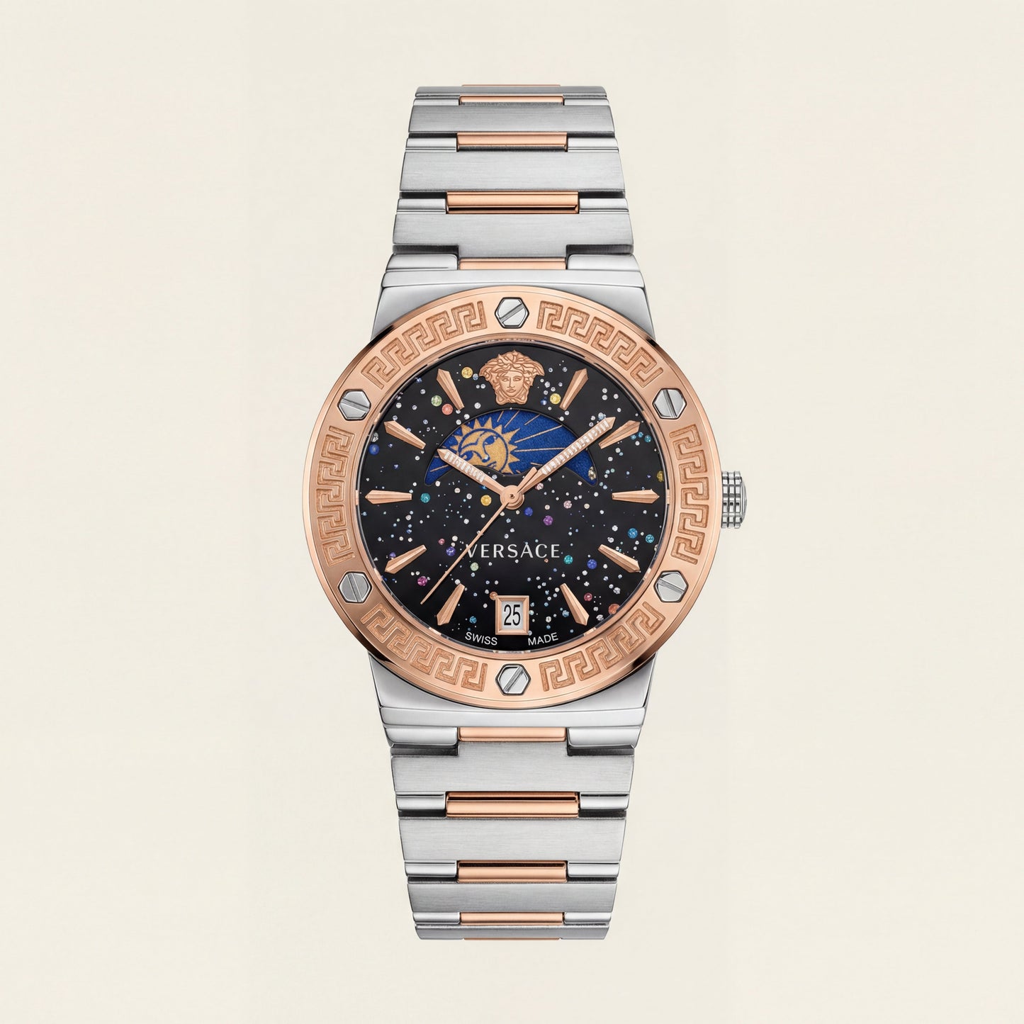Medusa Midnight Two-Tone Watch – Rose Steel Signature Edition