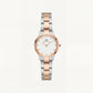 Crystal Two-Tone Elegance Watch – Rose Silver Minimal Edition