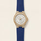 Crystal Halo Gold Sport Watch – Black Strap Signature Edition
