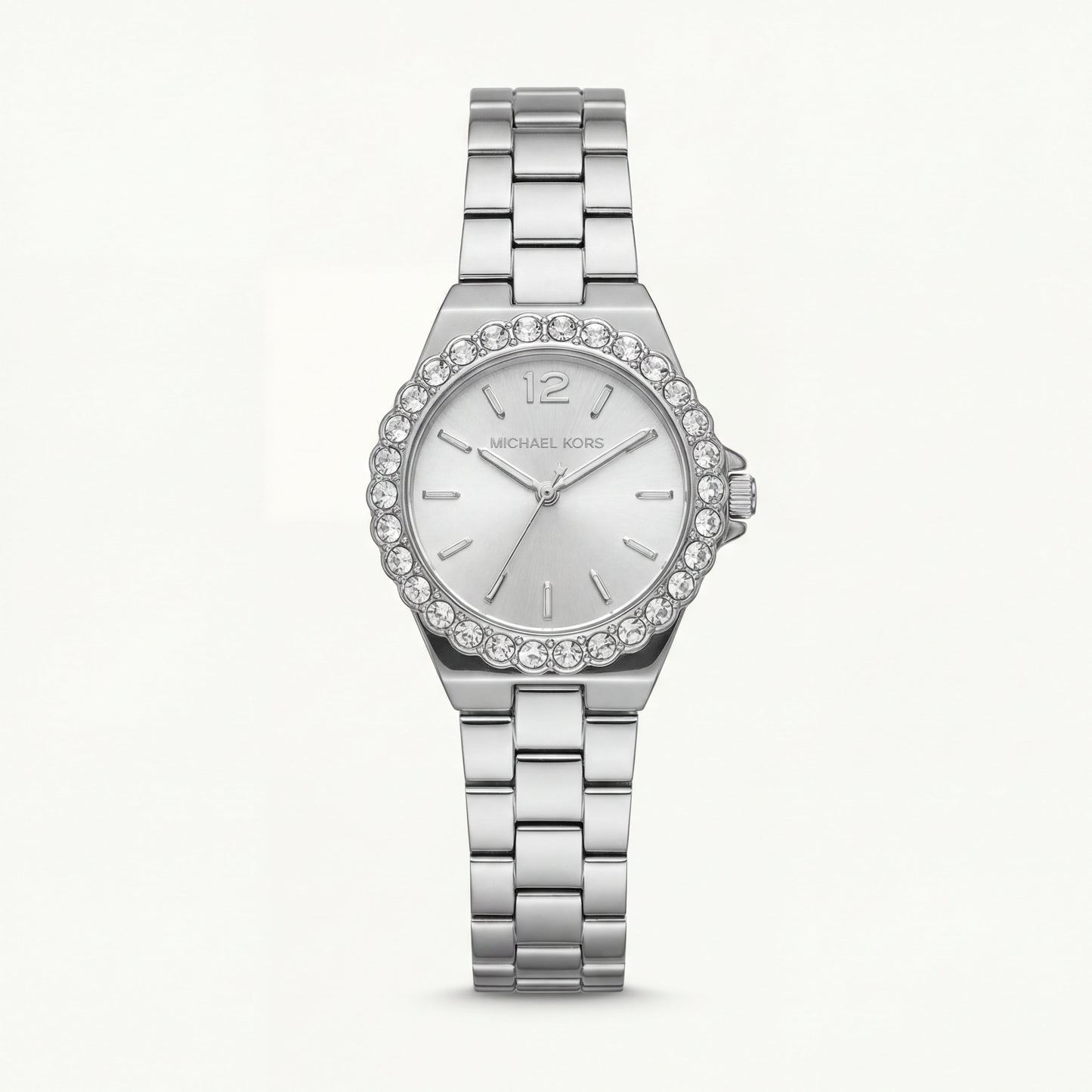 Silver Crystal Bezel Watch – Classic Radiance Edition