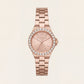 Rose Gold Crystal Bezel Watch – Blush Radiance Edition