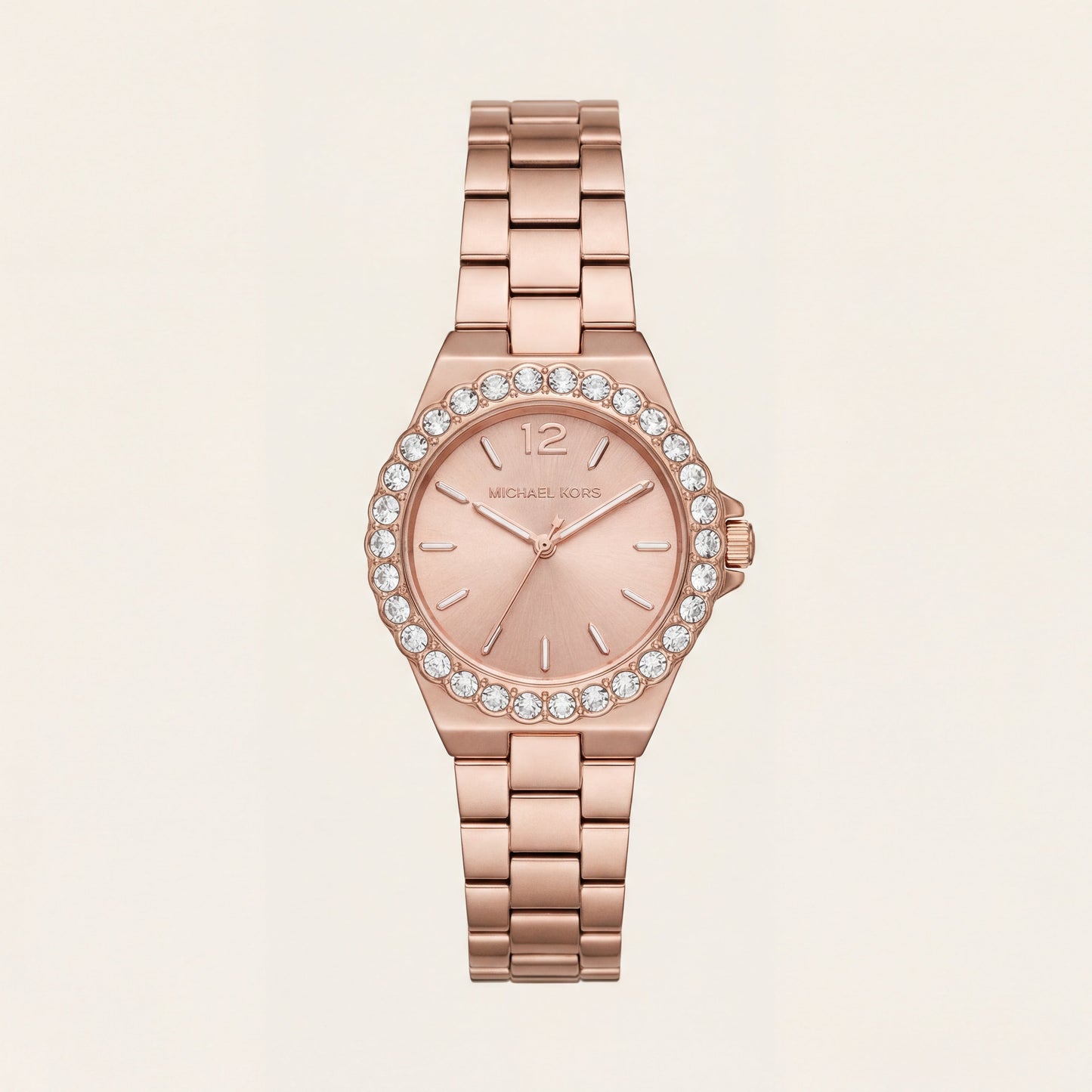 Rose Gold Crystal Bezel Watch – Blush Radiance Edition