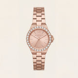 Rose Gold Crystal Bezel Watch – Blush Radiance Edition