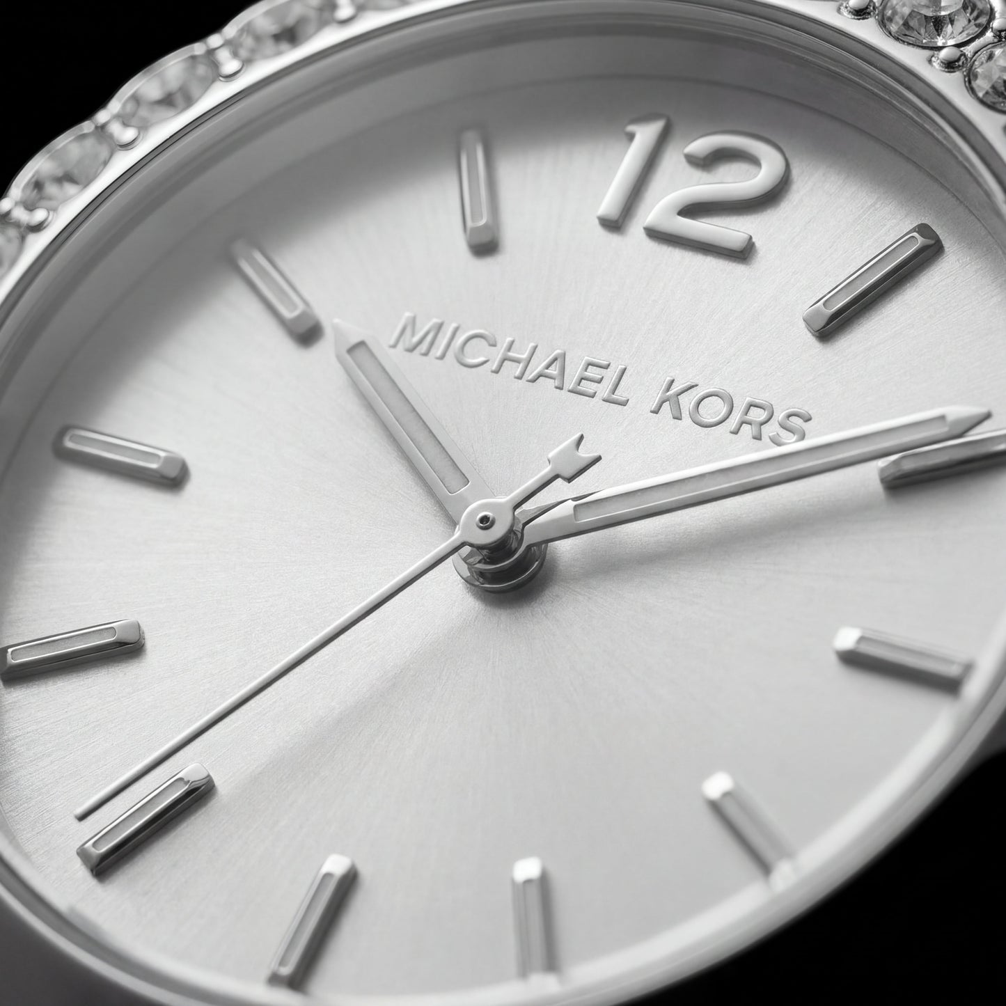 Silver Crystal Bezel Watch – Classic Radiance Edition