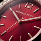 Rose Gold Crystal Bezel Watch – Ruby Red Luxe Edition
