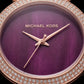 Royal Plum Crystal Watch – Rose Gold Glam Edition