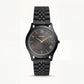 Black Steel Charcoal Dial Classic Quartz Watch