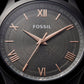 Black Steel Charcoal Dial Classic Quartz Watch