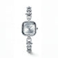 Silver Square Case Crystal Faceted Dial Jewelry Bracelet Watch – Women