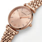Rose Gold Crystal Accent Dial Luxury Bracelet Watch – Women