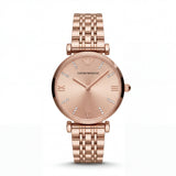 Rose Gold Crystal Accent Dial Luxury Bracelet Watch – Women