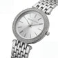 Stainless Steel Crystal Bezel Silver Sunray Dial Luxury Bracelet Watch – Women