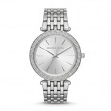 Stainless Steel Crystal Bezel Silver Sunray Dial Luxury Bracelet Watch – Women