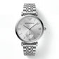 Stainless Steel Silver Sunray Dial Sub-Second Minimalist Luxury Bracelet Watch – Women