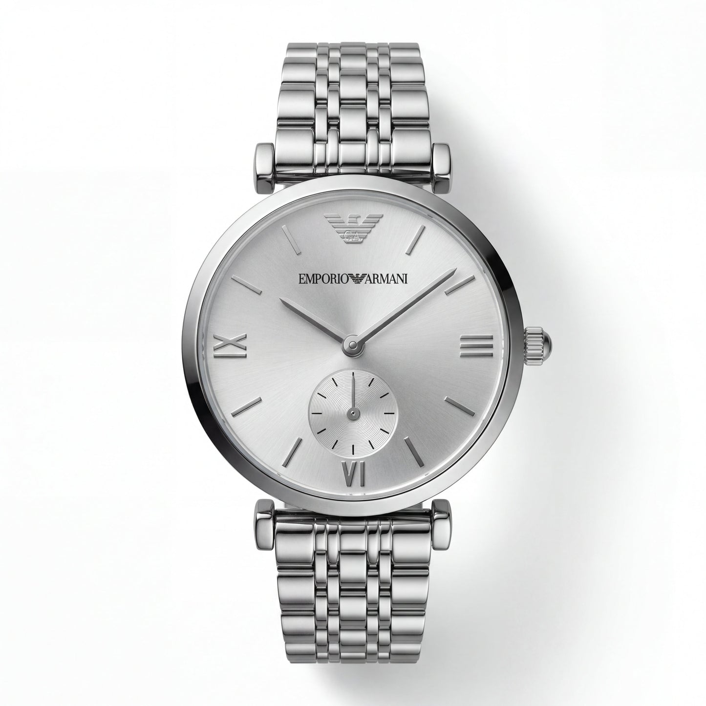 Stainless Steel Silver Sunray Dial Sub-Second Minimalist Luxury Bracelet Watch – Women